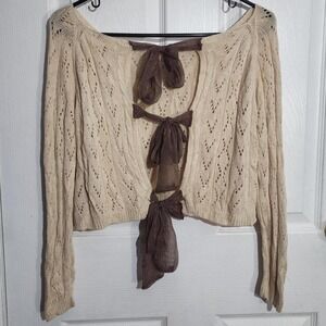 Vintage Cream & Brown Brown Sweater